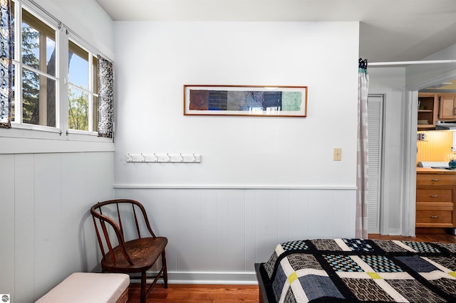 429 S Shabwasung St, Northport, MI 49670 - bedroom with wood finished floors and wainscoting
