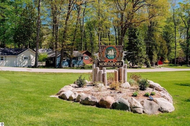 429 S Shabwasung St, Northport, MI 49670 - community sign featuring a yard