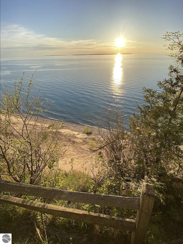 14463 Cathead Bay Dr, Northport, MI 49670 - water view featuring fence