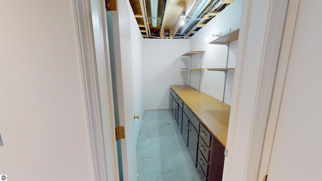 view of storage area