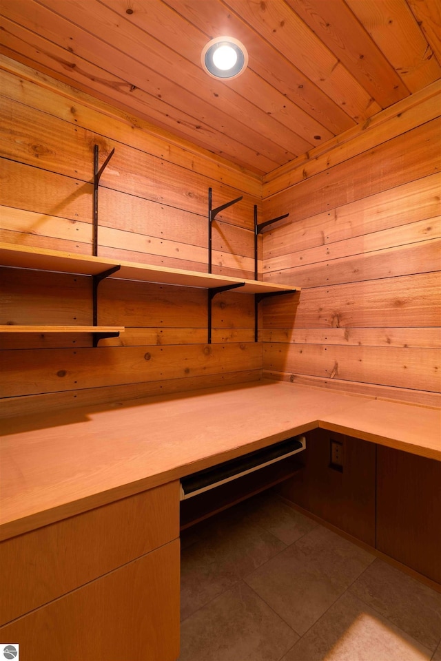 storage room featuring a sauna / steam room
