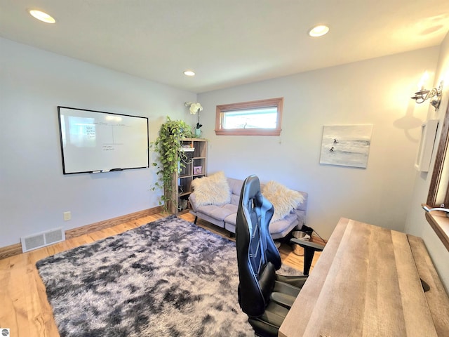 205 S Elm St, Suttons Bay, MI 49682 - office space with wood finished floors, recessed lighting, and baseboards