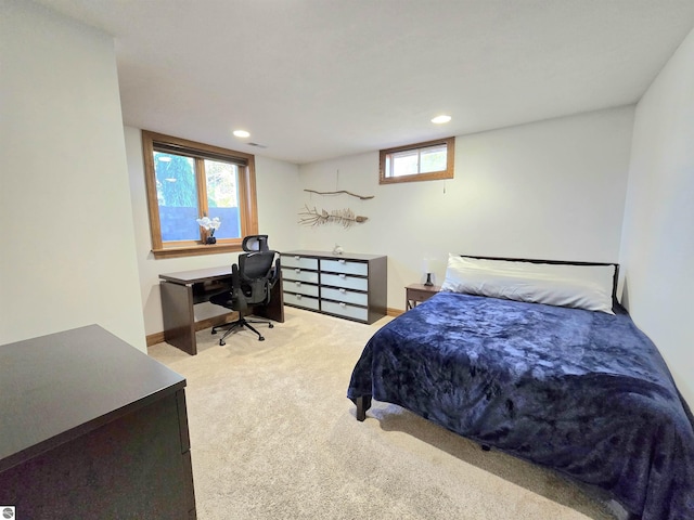 205 S Elm St, Suttons Bay, MI 49682 - bedroom with carpet, an office area, and recessed lighting