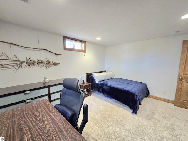 205 S Elm St, Suttons Bay, MI 49682 - carpeted bedroom with baseboards and recessed lighting