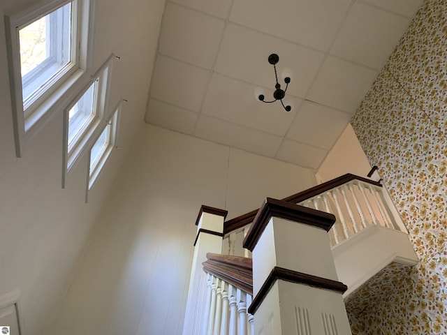 stairs featuring plenty of natural light