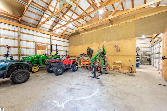 2250 N Coleman Rd, Coleman, MI 48618 - garage featuring metal wall