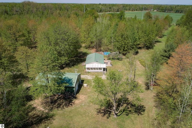 2250 N Coleman Rd, Coleman, MI 48618 - aerial view of property and surrounding area featuring a forest