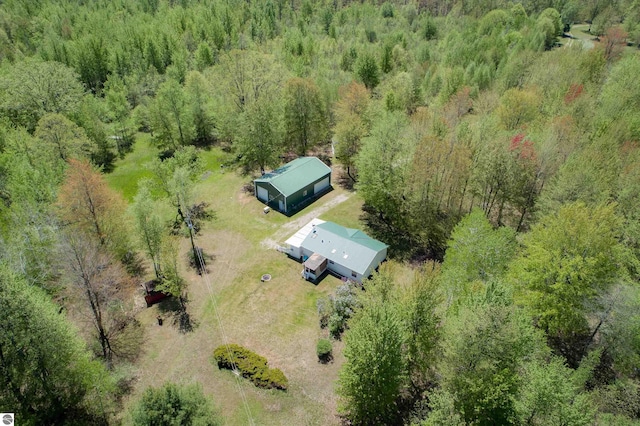 2250 N Coleman Rd, Coleman, MI 48618 - view from above of property with a forest
