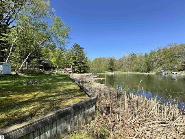 921 Pine St, Harrison, MI 48625 - water view with a forest