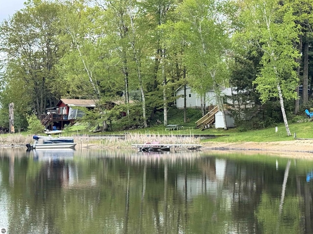 921 Pine St, Harrison, MI 48625 - water view with stairs