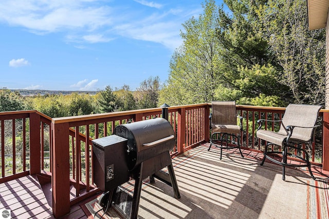 3290 Sumac Trl, Frankfort, MI 49635 - view of wooden deck