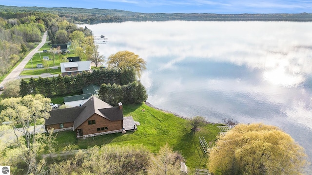 3290 Sumac Trl, Frankfort, MI 49635 - aerial view of property's location featuring a nearby body of water
