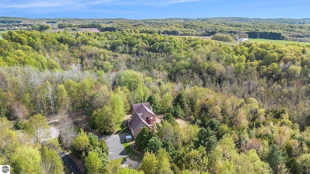 3290 Sumac Trl, Frankfort, MI 49635 - aerial view of property and surrounding area featuring a forest