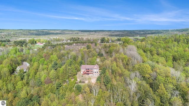 3290 Sumac Trl, Frankfort, MI 49635 - aerial view of property and surrounding area with a forest