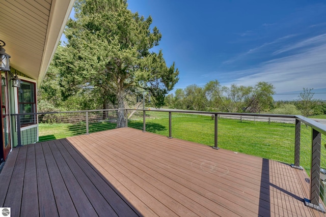 9560 S Cedar Rd, Cedar, MI 49621 - deck with a lawn