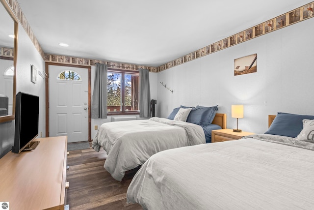 6519 Schuss Mountain Ln Unit 3511-3512, Mancelona, MI 49659 - bedroom featuring wood finished floors and recessed lighting