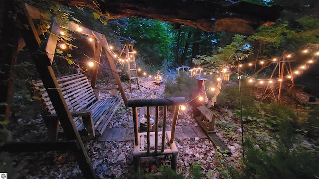 10092 S Elm St, Traverse City, MI 49684 - view of yard at night