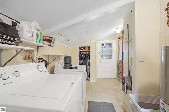 1615 Pine Dr, Traverse City, MI 49686 - laundry room with independent washer and dryer and water heater