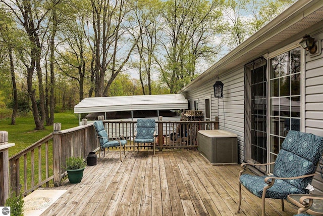 5206 S Riverview Dr, Lake City, MI 49651 - view of deck
