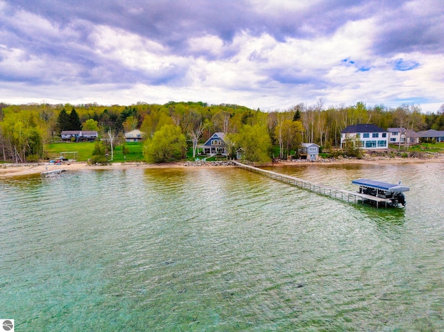 6433 S W Bayshore Dr, Traverse City, MI 49684 - water view with a dock