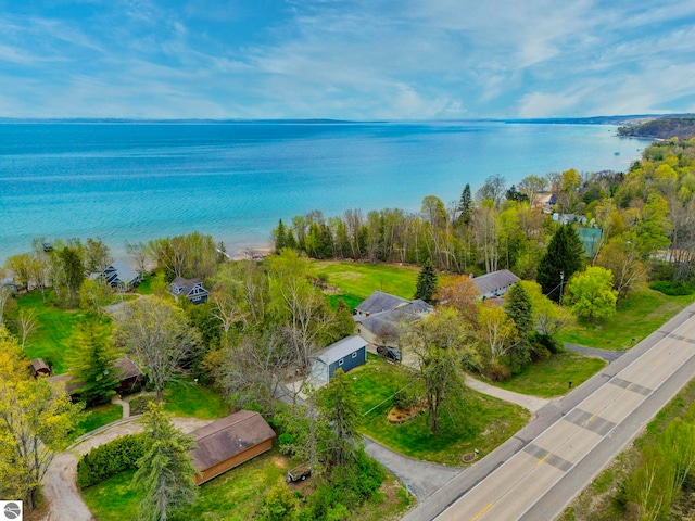 6433 S W Bayshore Dr, Traverse City, MI 49684 - drone / aerial view of a large body of water