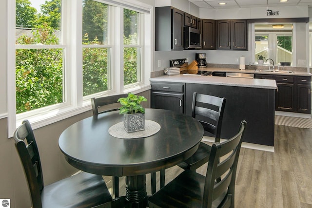 314 Leelanau Ave, Frankfort, MI 49635 - dining space with wood finished floors and recessed lighting