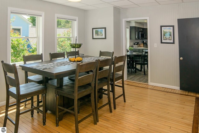 314 Leelanau Ave, Frankfort, MI 49635 - dining area with light wood-type flooring and baseboards
