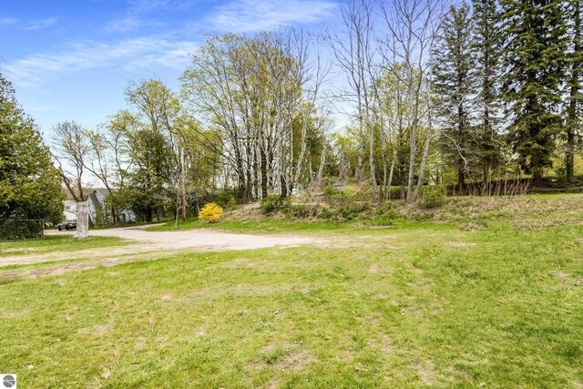 7256 Highland Dr, Beulah, MI 49617 - view of grassy yard featuring driveway