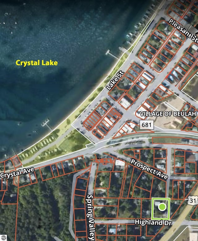 7256 Highland Dr, Beulah, MI 49617 - aerial overview of property's location