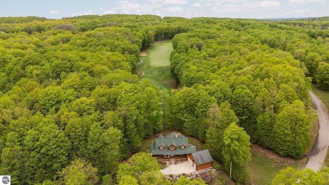 5592 Troon N, Bellaire, MI 49615 - aerial view of a heavily wooded area