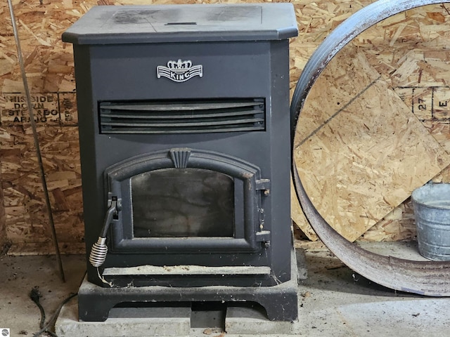 3058 Brodie Rd, South Branch, MI 48761 - detailed view of a wood stove