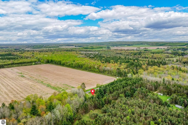 1151 N 8 Mile Rd, Lake City, MI 49651 - aerial view of sparsely populated area with a forest