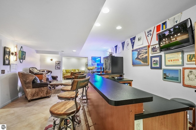 4283 Maitland Rd, Williamsburg, MI 49690 - indoor bar featuring recessed lighting and baseboards