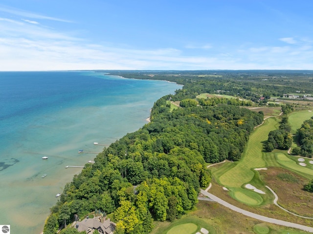 4283 Maitland Rd, Williamsburg, MI 49690 - aerial view of property and surrounding area with a nearby body of water and a golf club