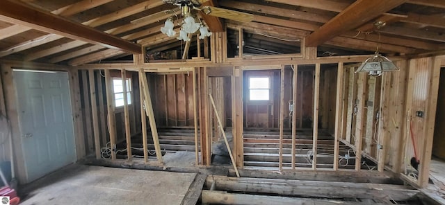 6031 Collins Rd, Onaway, MI 49765 - misc room featuring lofted ceiling