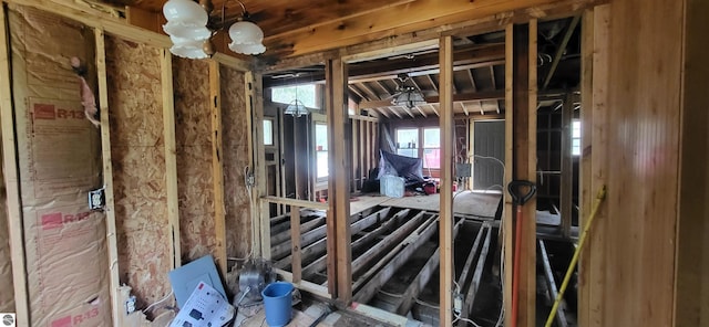 6031 Collins Rd, Onaway, MI 49765 - miscellaneous room featuring lofted ceiling