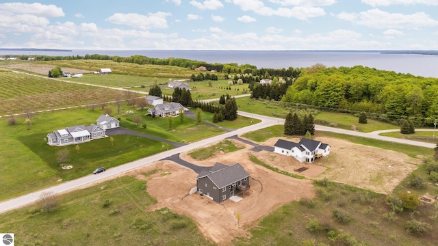 11964 E Shaker Trl, Suttons Bay, MI 49682 - aerial view of sparsely populated area with a large body of water