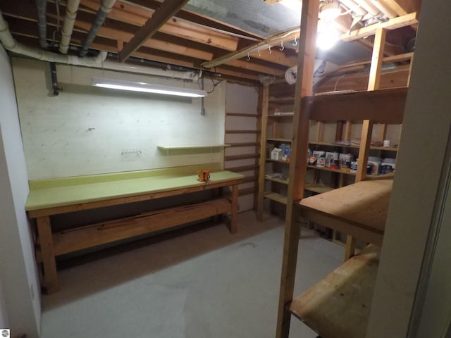 2118 E Lake Mitchell Dr, Cadillac, MI 49601 - view of unfinished below grade area