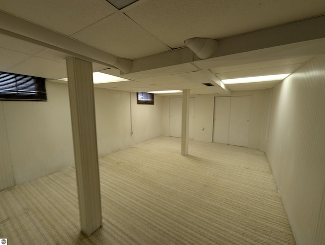 1082 S Sixth St, Au Gres, MI 48703 - finished below grade area featuring carpet