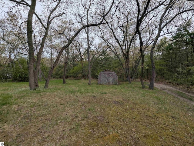 1082 S Sixth St, Au Gres, MI 48703 - view of yard with a forest view