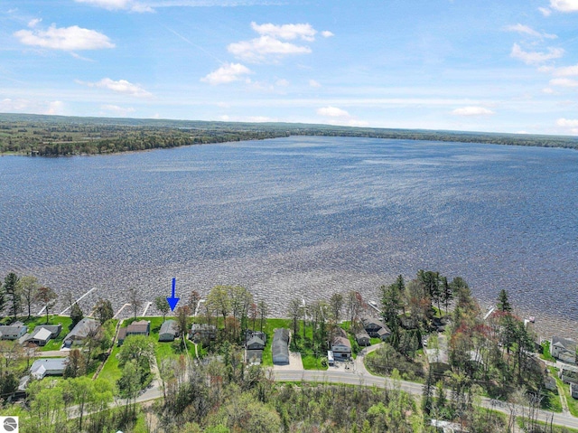 3151 W Lake Mitchell Dr, Cadillac, MI 49601 - aerial view of residential area featuring a nearby body of water
