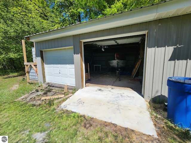 6878 Boss Rd, Ellsworth, MI 49727 - view of garage