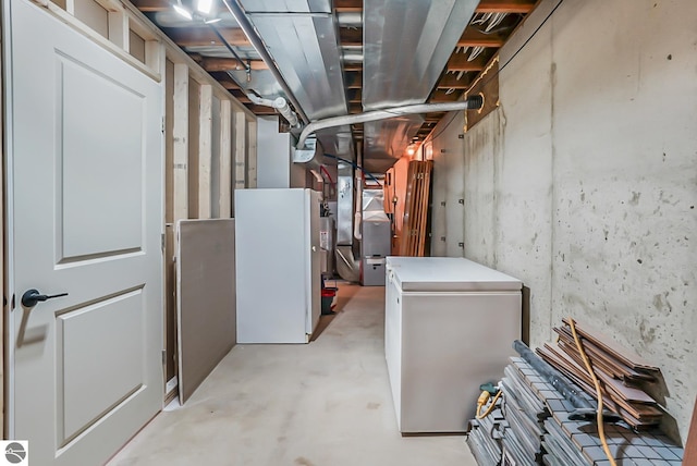 8281 M-66, Fife Lake, MI 49633 - unfinished basement featuring fridge