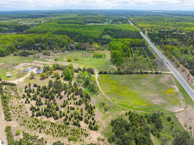 8281 M-66, Fife Lake, MI 49633 - aerial view of sparsely populated area featuring a heavily wooded area