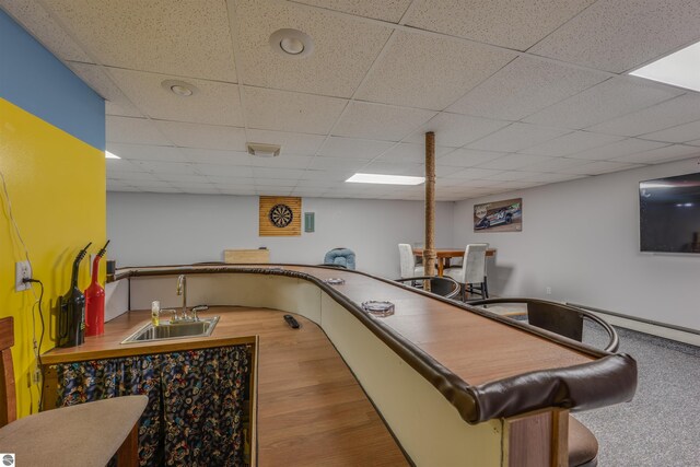 605 E M-55, West Branch, MI 48661 - bar featuring a sink and a drop ceiling