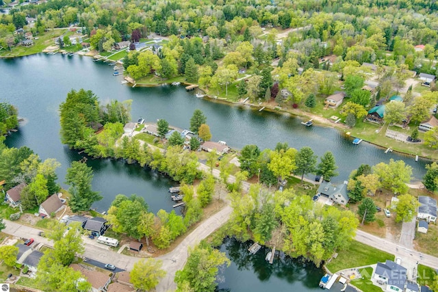 1929 Mohawk Trl, West Branch, MI 48661 - aerial view of property's location with a nearby body of water and nearby suburban area