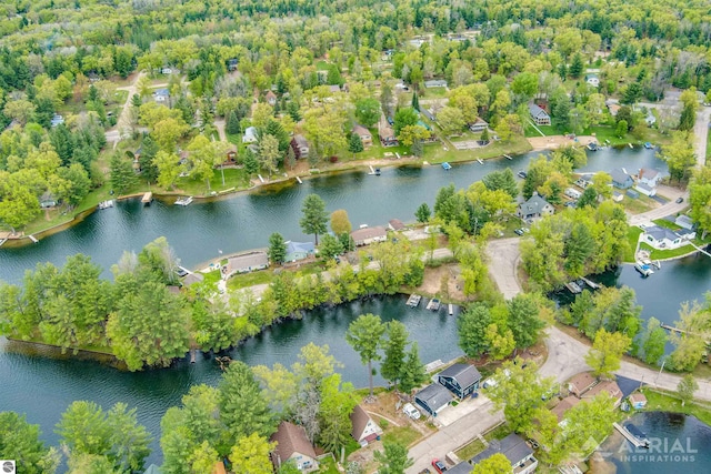 1929 Mohawk Trl, West Branch, MI 48661 - aerial perspective of suburban area with a large body of water