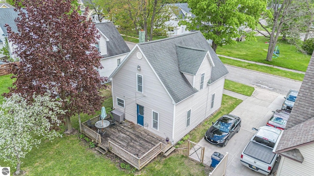 832 Wallace St, Cadillac, MI 49601 - aerial view of property and surrounding area
