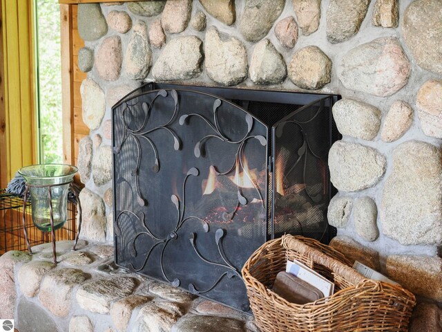 1321 N Manitou Trl, Leland, MI 49654 - detailed view of a fireplace