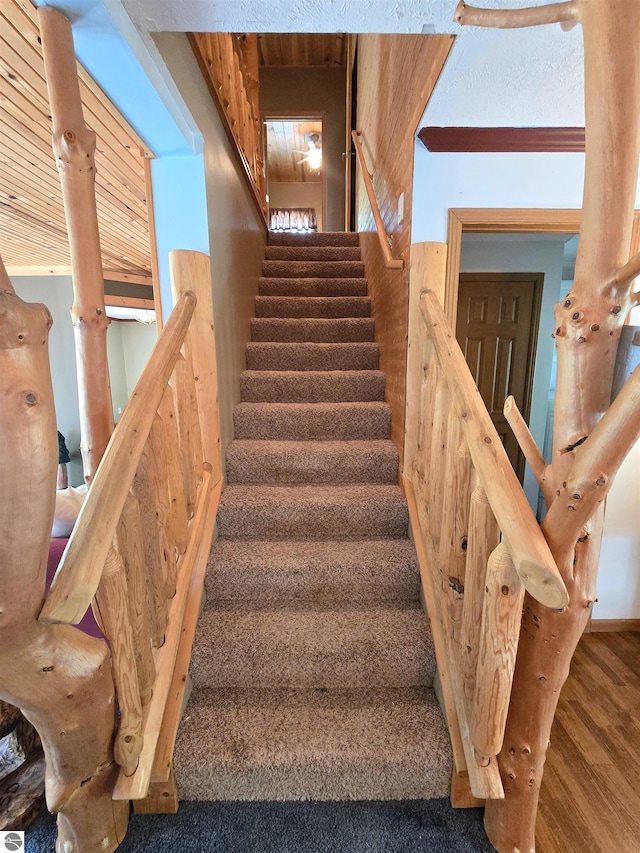 1470 N Al Moses Rd, Lake City, MI 49651 - stairs featuring wood finished floors